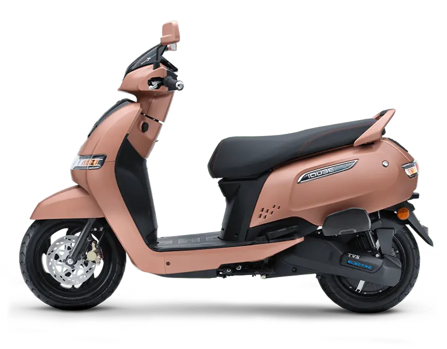 TVS iQube ST Electric Scooter Coral Sand Glossy Colour Left Side View
